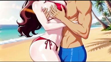 Stranger picked up on public beach then fucked raw in public hentai