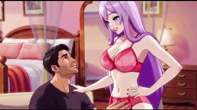 Stepdaughter destroys stepdad with sexy bra panty seduction creampie