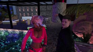 Submissive slut mouth fucked deep and rough on 3dxchat while gaming
