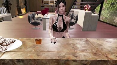 Submissive slut mouth fucked deep and rough on 3dxchat while gaming