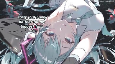 Fast cum or Miku punishes you with big tits big ass and feet
