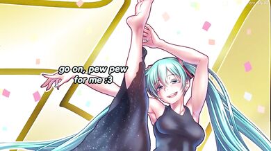 Fast cum or Miku punishes you with big tits big ass and feet
