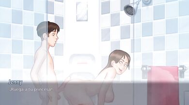 Accidental shower trap with step sis cum dripping titan tits