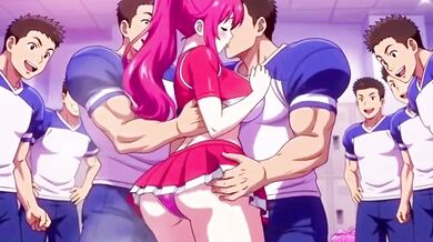 Big boobs cheerleader gets fucked at winning team's gangbang party