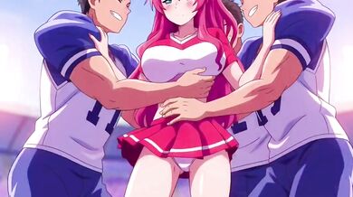 Big boobs cheerleader gets fucked at winning team's gangbang party