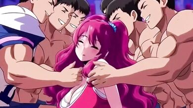 Big boobs cheerleader gets fucked at winning team's gangbang party