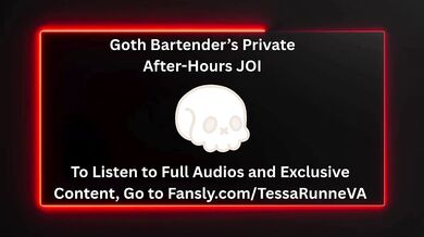 Goth Bartender’s After-Hours ASMR Joi for Big Titty F4M Dom