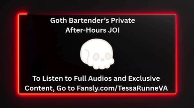 Goth Bartender’s After-Hours ASMR Joi for Big Titty F4M Dom