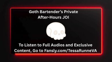 Goth Bartender’s After-Hours ASMR Joi for Big Titty F4M Dom