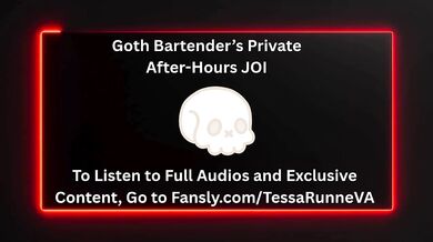 Goth Bartender’s After-Hours ASMR Joi for Big Titty F4M Dom