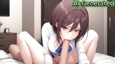 Brown hair schoolgirl in uniform rides massive cock till creampie drips