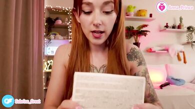 Ginger tease stripped bare delivering hot groceries