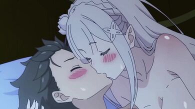 Emilia & Subaru raw animated hentai anime sex