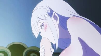 Emilia & Subaru raw animated hentai anime sex