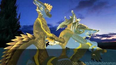 Dragoness clones her husband and doubles the fun thick threesome VRChat ERP