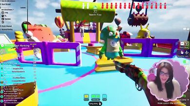 Played the fall guys map in mecha chameleon it was pure chaos