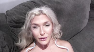 POV blonde deepthroat british blowjob swallow cumshot