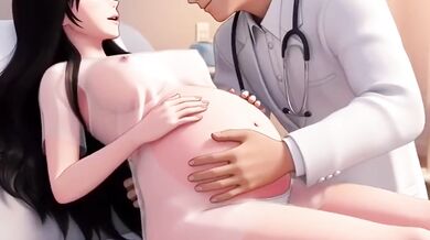 Doctor fucks pregnant Ayesha creampie blowjob hentai
