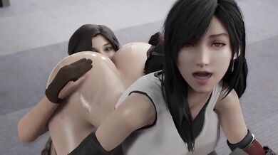 Lara Croft X Tifa Lez Pussy Licking Lesbian Hentai