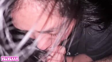 Petite Latina Pounds Big Dick Raw Blowjob