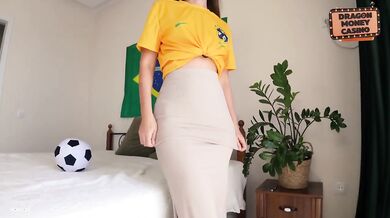Stepmom rides her stepson's dick before Brazil match big ass milf rips his balls