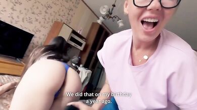 Milf Stepmom Teaches StepSis StepBro How To Fuck thick hard