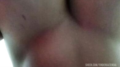 Busty Latina's jiggling tits destroyed in raw doggy POV