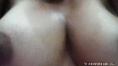 Busty Latina's jiggling tits destroyed in raw doggy POV