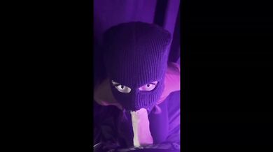 Blonde gives the sloppiest deepthroat with a massive cumshot