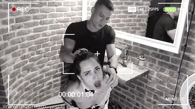 Her demanding stepdad punishes his bad work wife in risky public sex