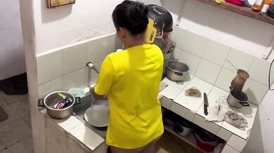Stayed home alone and temptation won me completely real sloppy blowjob deepthroat cum in mouth