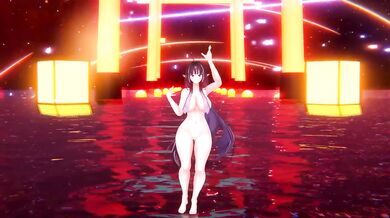 Curious Elf VTuber Strips in MMD R18 Hentai Dance
