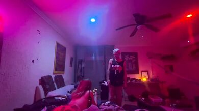 Stepmom gets destroyed rough fucking while her boyfriend sleeps nearby