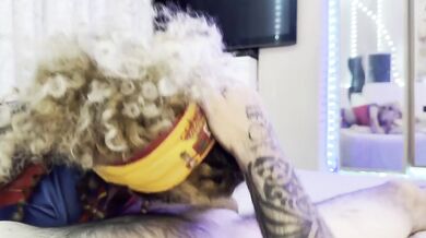 Spanish football slut deep throats entire cock while gagging on finale trophy win