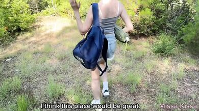 Banged a hot blonde in the forest tent rough cowgirl POV