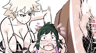 Inko and Mitsuri destroyed by giant strap-on sloppy wet pussy squirt