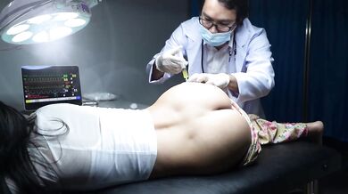 Burmese doctor destroys tight little patient raw hardcore creampie