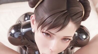 Chun Li Gets Destroyed in Latex Suit Bondage Hardcore Hentai Fuck
