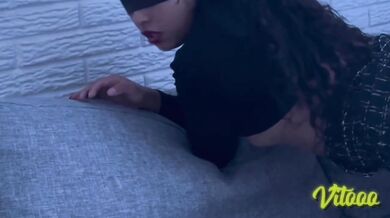 Latina blows thick cock while fingered her dripping pussy