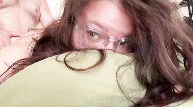 Stepdad destroys her ass while she films herself screaming