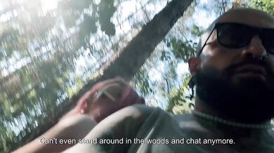 Risky Forest Sex Almost Busted Deepthroat Cumswap Glory Hole