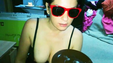 Your Mom Is a Whore gagging on cum dumpster facial then forced to eat it raw