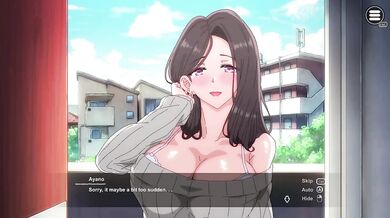 Married neighbor fucked raw by hentai game big cock creampie