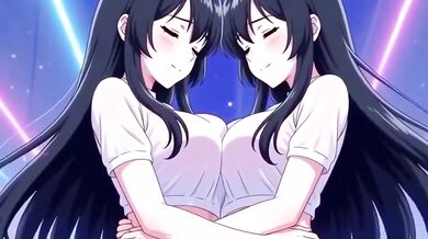 Future milf teases hot time travel lesbian fuck with future diary