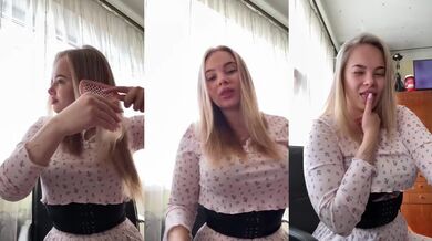 Stepsister's naughty home outfit bursts natural tits while masturbating