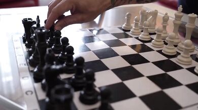 Chess game turned hardcore anal blowjob interrupted strangers