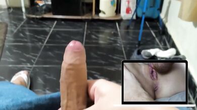 Dripping wet pussy squirts as she reacts to porn clit licking orgasm