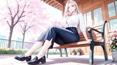 Blonde teacher melts in white shirt under greedy student gaze