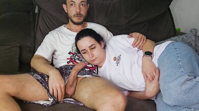 hot college stepsister deep throat gagged by stepbro