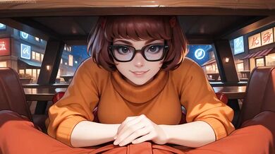 Velma’s fork drops when that throbbing dick fills her throat